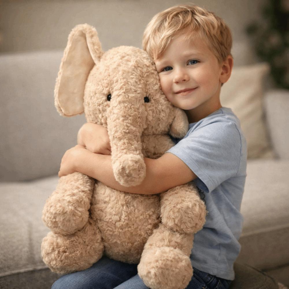 Soft Elephant Plush Toy Cute Stuffed Elephant Companion Doll Elephant Plushy  Bedside Ornament