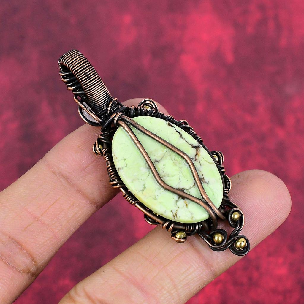 Tree of life lemon chrysoprase pendant copper wire wrapped pendant handmade rainbow moonstone pendant gifts for wife gemstone copper jewelry