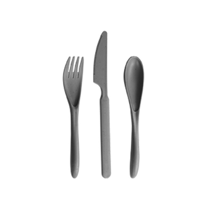 Wheat Straw Travel Cutlery Set: Knife, Fork, Spoon with Storage Box