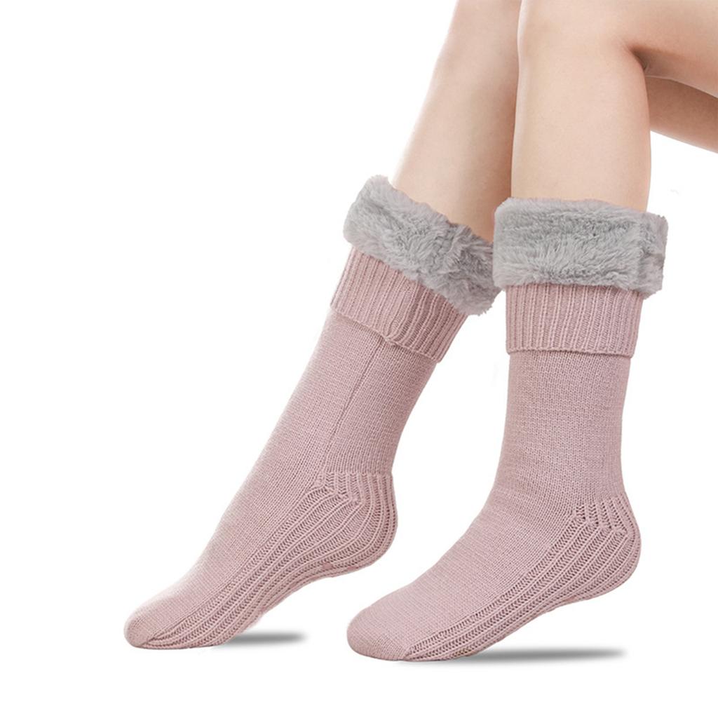 Flauschige Socken für Frauen Mädchen - Winter Warme Schlaf Plüsch Bequeme Hausschuhe Socken