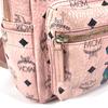 MCM Visetos Logo Backpack Bag Backpack Leather pink