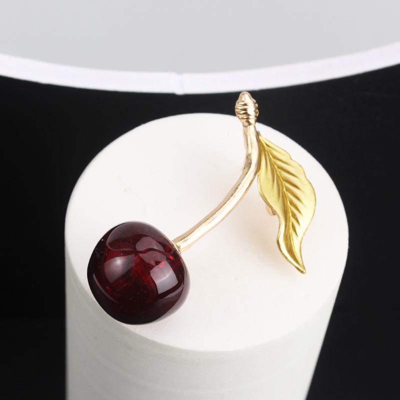 Fashion Luxury Personality Creativity Dripping Oleoresin Cherry Cherry Brooch