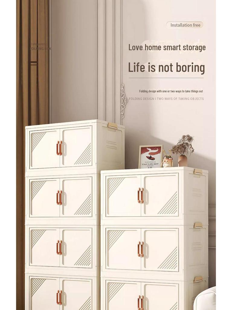 Foldable Storage Cabinet for Home: Snack, Toy, and Clothes Organizer