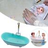 Spraying Water Electric Bathtub Playing House Mini Bathroom Tub  Dollhouse Furniture
