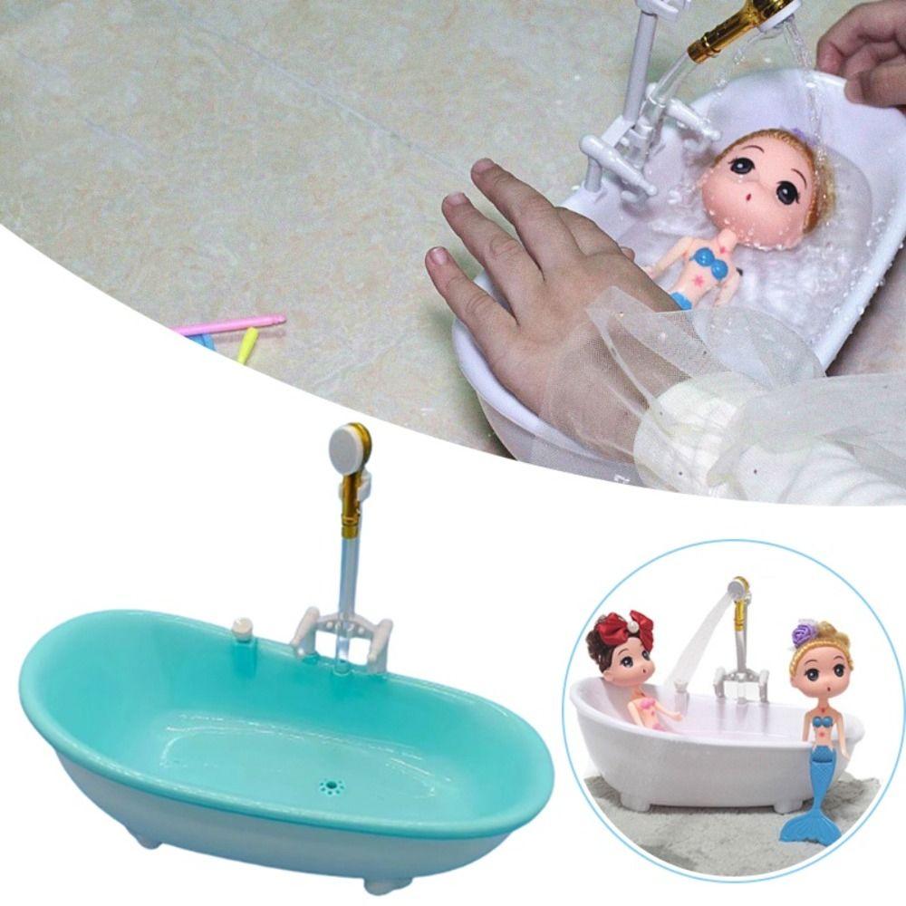 Spraying Water Kids Bathing Toys Pretend Toy Mini Bathroom Tub Creative Electric Bathtub  DIY Toy