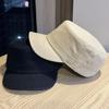 New European and American Style Solid Color Casual Flat Top Hat Simple Fan Washed Cloth Men's Hat Four Seasons Fashionable Breathable Men's Hat