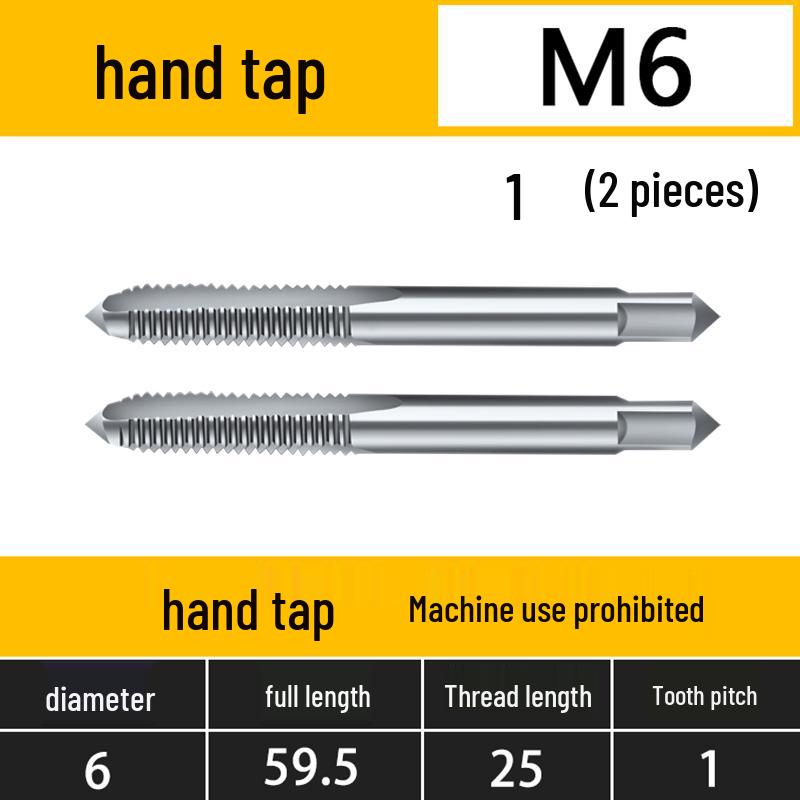 Hand Taper Tap Threading Tool M3-M20 for Manual Tapping
