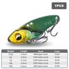 High Quality 5g VIB Fishing Lure 3D Slow Sinking Rattlesnake Iron Jig Zi Alloy High Vibration Vib Blade Lure for Predatory Fish