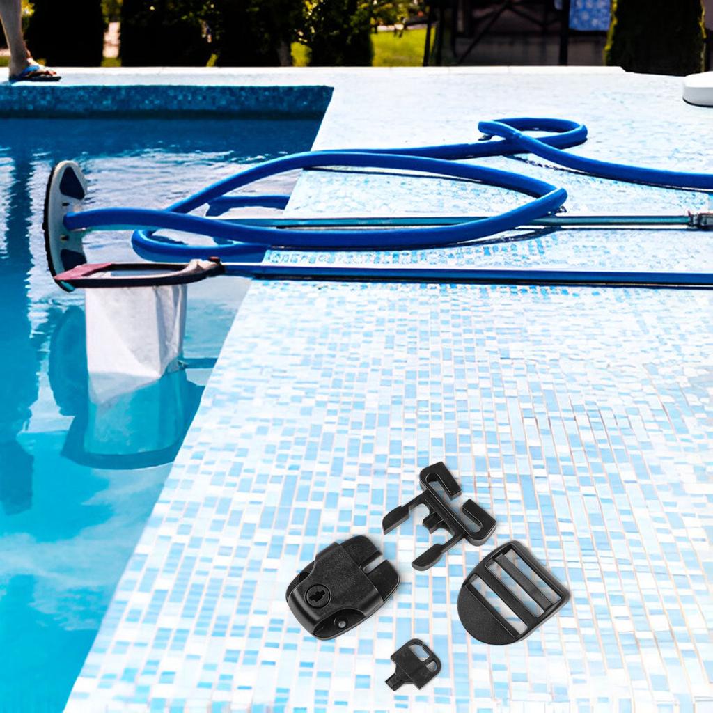 4er-Set Reparaturset für defekte Whirlpool-Abdeckungen: Clipverschluss mit Schlüssel und Befestigungsmaterial