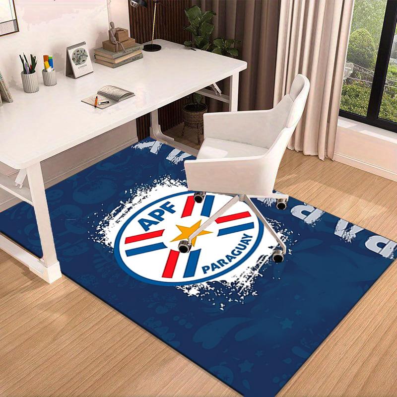 Paraguay Football Federation Emblem Area Rug Office Rug, Chair Rug, Decor Carpet Livingroom Bedroom Mat, Large Size Fan Gifts Christmas Gifts