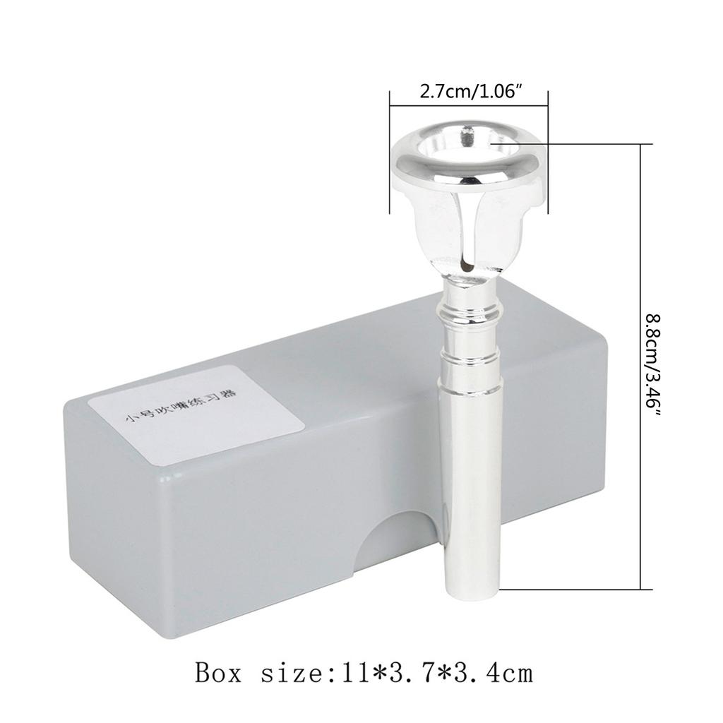 Trumpet Mouthpiece Replacement Silver Plated Trumpet Mouthpiece Musical Instruments Accessories for Daily Practice