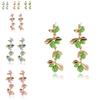 Chic Metal Plated Fruit Earrings For Women Unique Summer Jewelry
