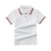 Children's Polo Shirt: Short-Sleeved Cotton Uniform for Elementary and Middle School - White or Blue