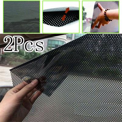 2PCS Summer Sunshade Sunscreen Sun Shade Sticker Mesh Film Windshield Net UV Protection