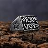 2026 Simple Personalized Letter Ring European and American Men's Retro Trend Ring