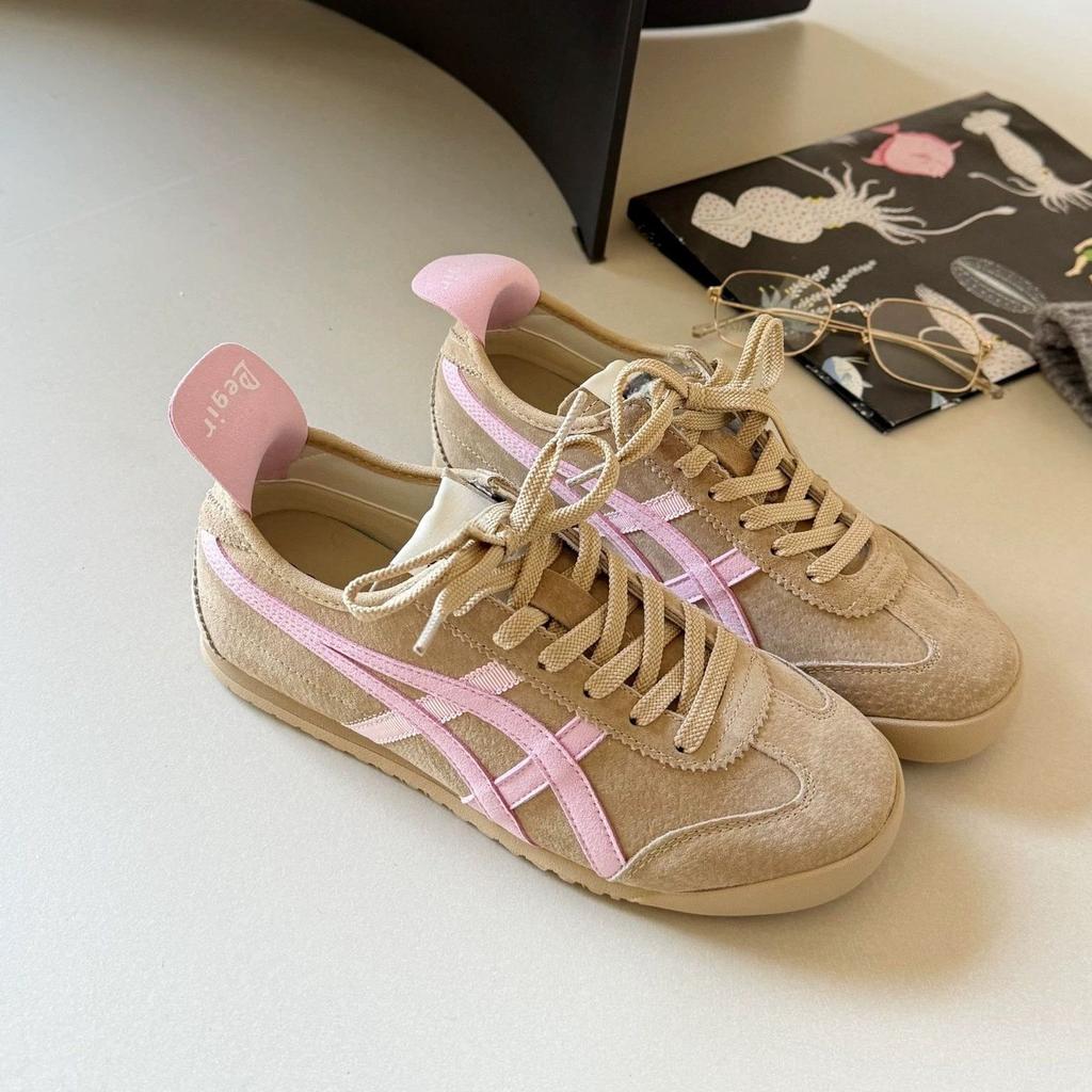 2025 Spring German Training Shoes Women's New Pink Sports Shoes Ballet Casual Forrest Gump Shoes Soft Sole Soft Surface Versatile Board Shoes