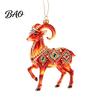 Christmas Tree Hanging Ornaments 2D Acrylic Goat Pendant, Keychain Bag Charm, Cute Sheep Rearview Clear Translucent Mirror Ornament for Holiday Party