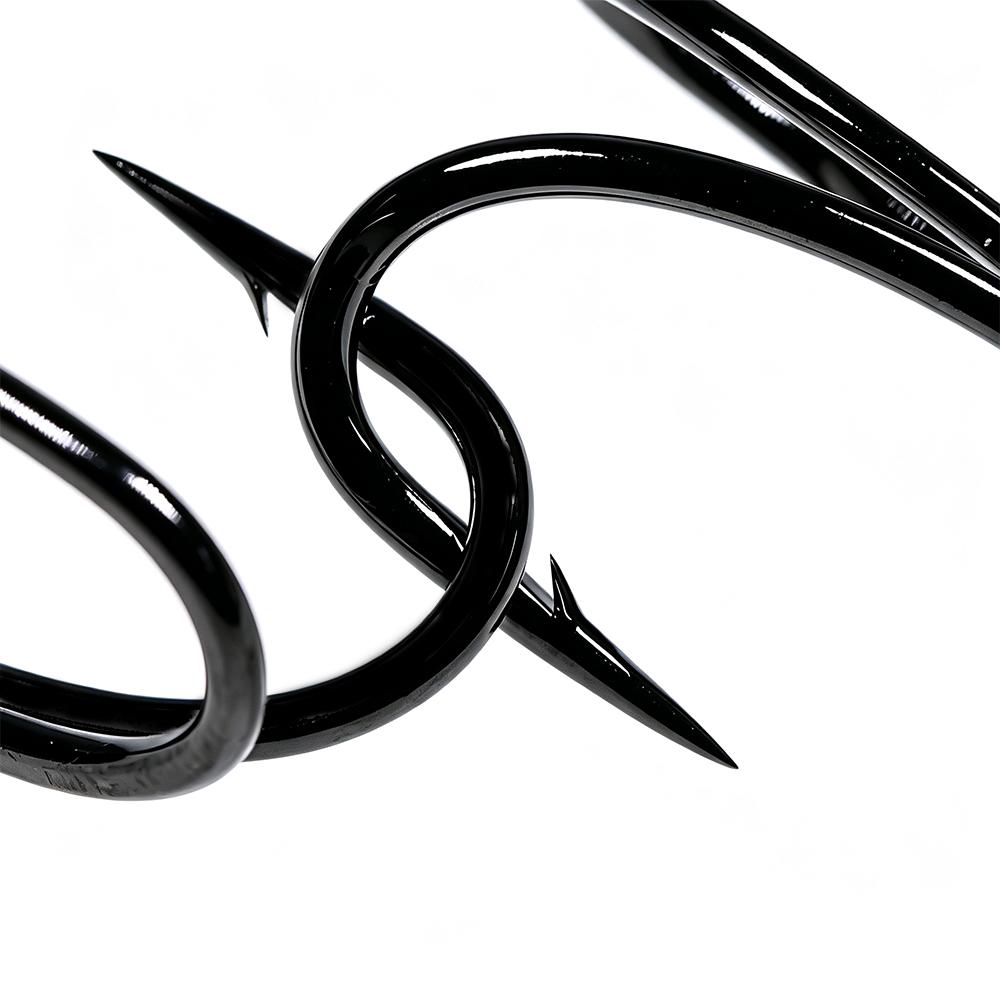 20PCS #6-#12 Salmon Double Fly Hooks High Carbon Steel Black Nickel Sharp Barb Streamer Wet Flies Trout Steelhead Fishing Lures