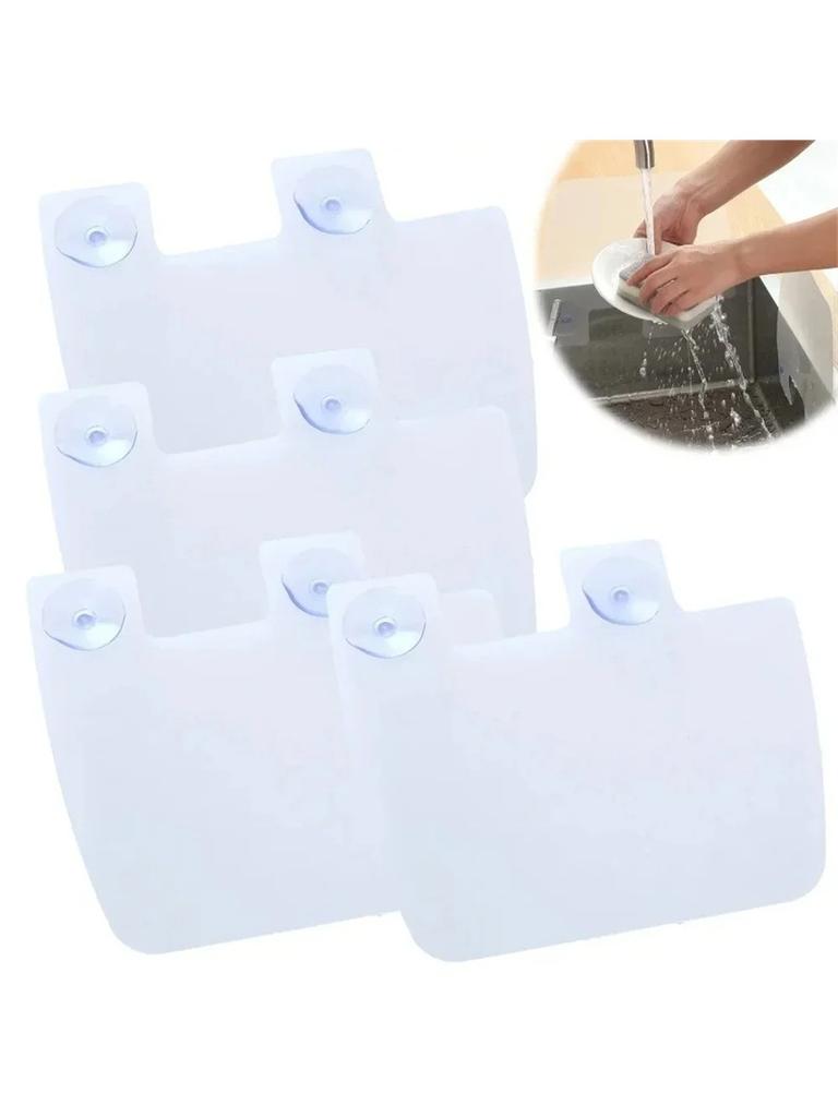 2-Pack Transparent Shower Splash Guard with Suction Cups