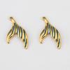 2pcs 304 Stainless Steel Enamel Fish Tail Pendant Mermaid Tail Charm DIY Trend Necklace Earring Jewelry Making Keychain Supplies