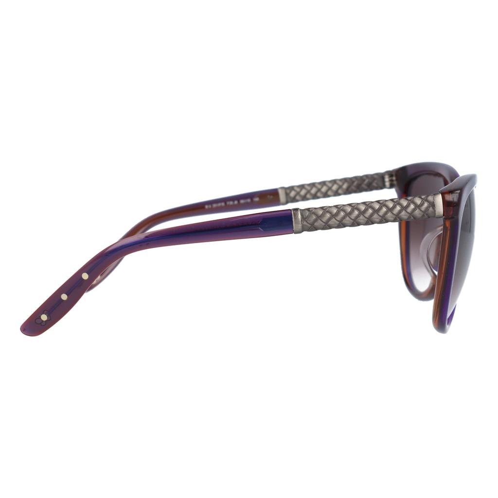 Bottega Veneta 56 Asian UV Protection B.V.251FS F35/J8 (Purple Antisilv) Sunglasses, Purple/Brown/Purple Gradient, Fit, Women's,