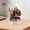 Niedlicher Weihnachtsmann Weihnachtsdekorationen Weihnachtsrentier Tischdekoration, 2D Acryl Festliche Home Office Schreibtischdekoration für Kamin Wohnzimmer