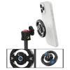 1/4in Screw Hole & Cold Shoe Magnetic Phone Holder Base for Ball Head Gimbals Phone Stand Aluminum Mount Base Quick Setup