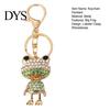 Wear-resistant Keyring Keychain Pendant Sparkling Rhinestones Frog Design Key Chain Durable with Lobster Clasp Anti-Oxidation Lightweight Backpack