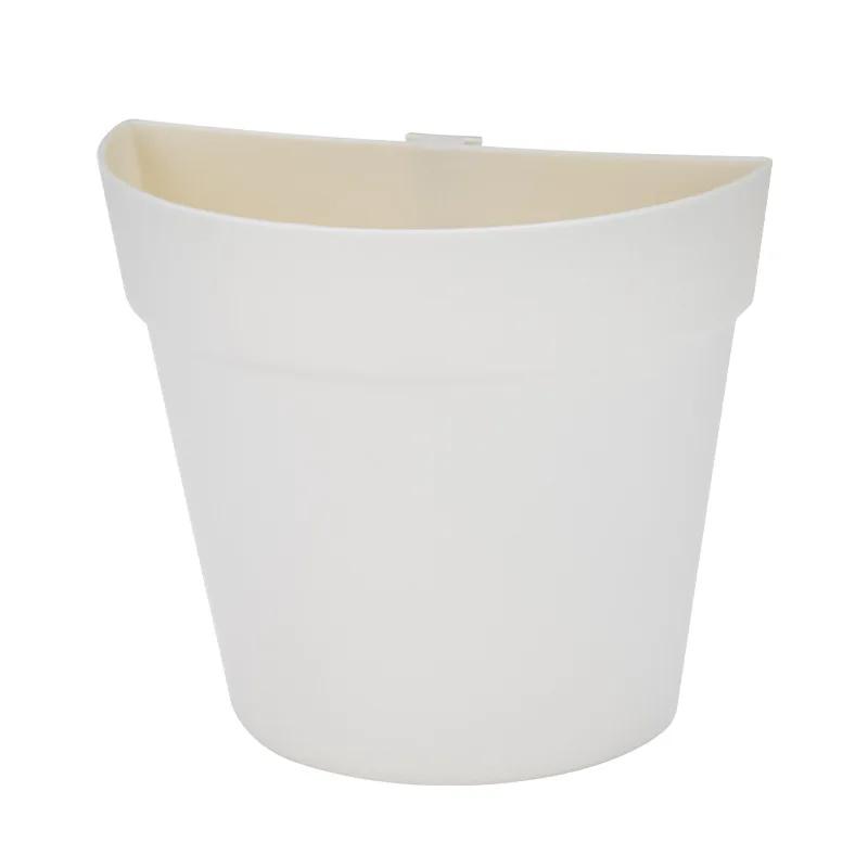 

Настенный пластиковый горшок с растениями в горшках, креативный настенный подвесной кашпо, полукруглый маленький цветочный горшок, украшение на стену