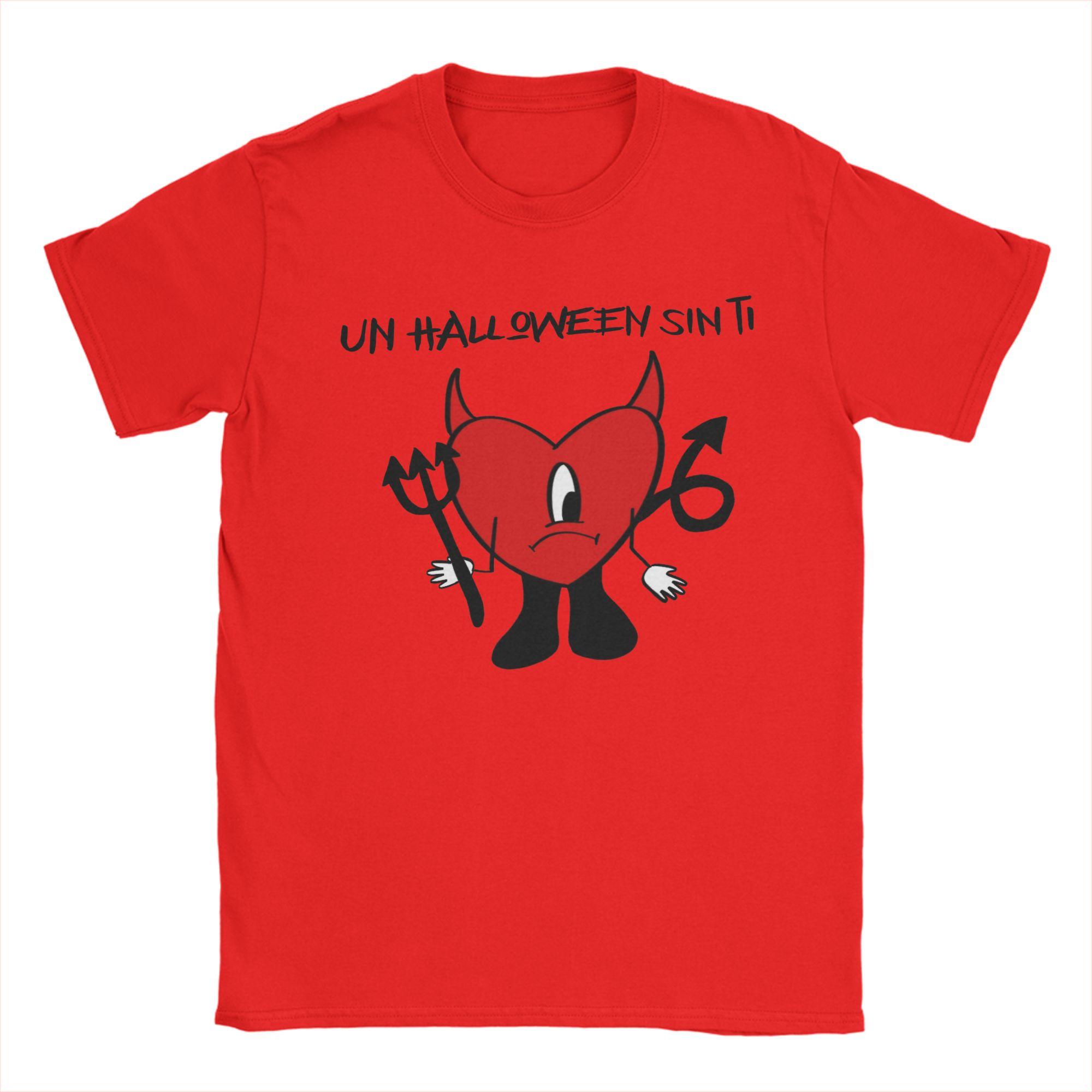 

Unisexs TShirt Un Halloween Sin Ti Bad Bunny Funny Cotton Tee Shirt Short Sleeve T Shirt O Neck Tops Gift Idea S