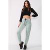 Taschenlose Damen-Jogginghose aus weichem Samt mit hoher Taille