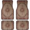Car Floor Mats Set Of 4, Oriental Turkish Persian Carpet Front And Back Rug Mats Decorative Universal For Cars SUV Trucks Vans