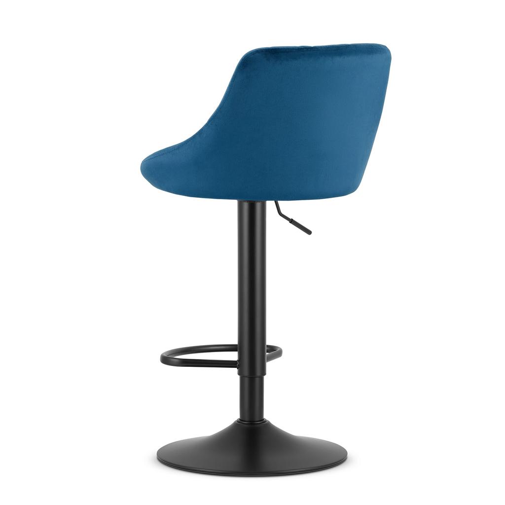KAST stool - navy blue velvet / black base