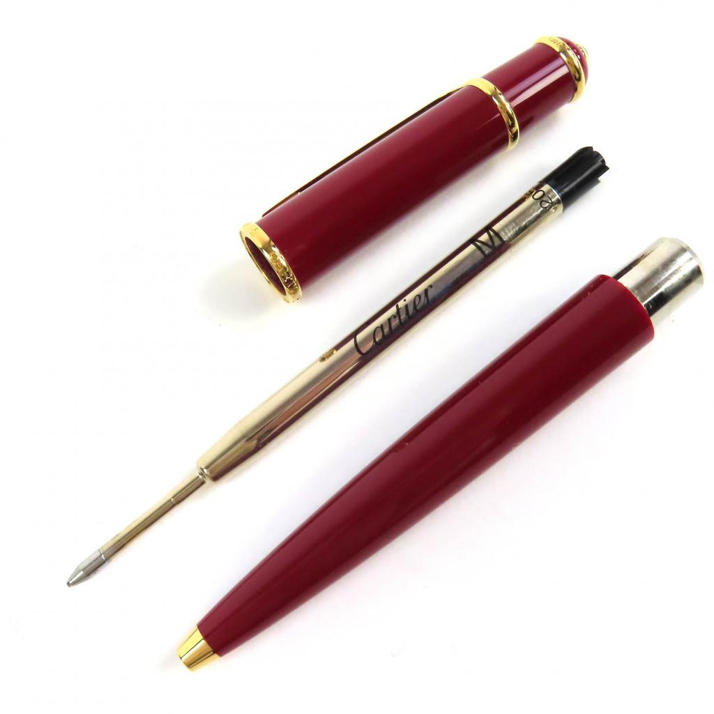 Great Cartier Ballpoint pen Diaboro de Cartier Twist type Bordeaux mens Used