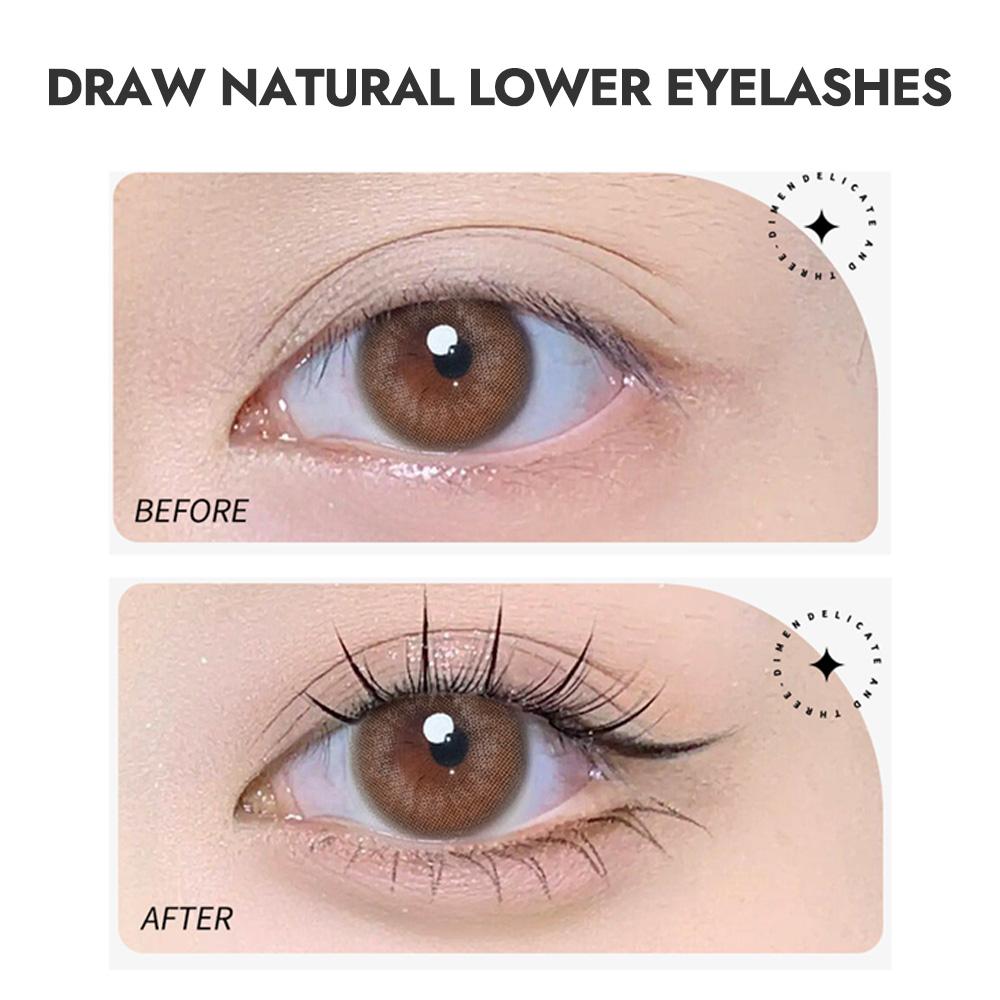 GECOMO 0,05 mm Ultrafeiner Unterwimpernstift, Präzise Kontrolle Augen-Make-up, Doppelseitiger Eyeliner-Wimpernstift