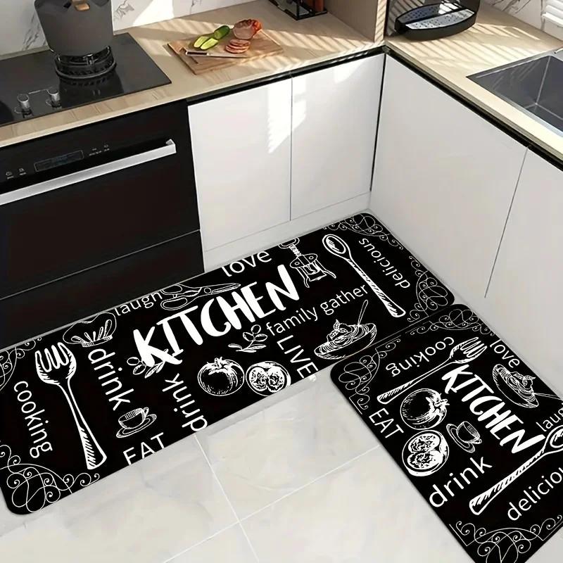 Anti-slip Kitchen Floor Mat Home Entrance Doormat Decor Hallway Balcony Runners Rugs Laundry Room Floor Mat Living Room Carpet