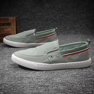 Canvas Shoes Men'S Trendy Shoes Men'S Spring Breathable Versatile Men'S Casual Board Shoes One Pedal Lazy Low-Top Men'S Shoes