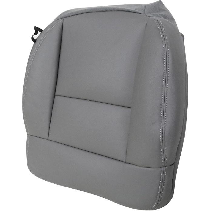 GXARTS Front Driver Side Bottom Lower Replacement Leather Seat Cover Gray #QB Compatible with Ford F150 2004 2005 2006 2007 2008