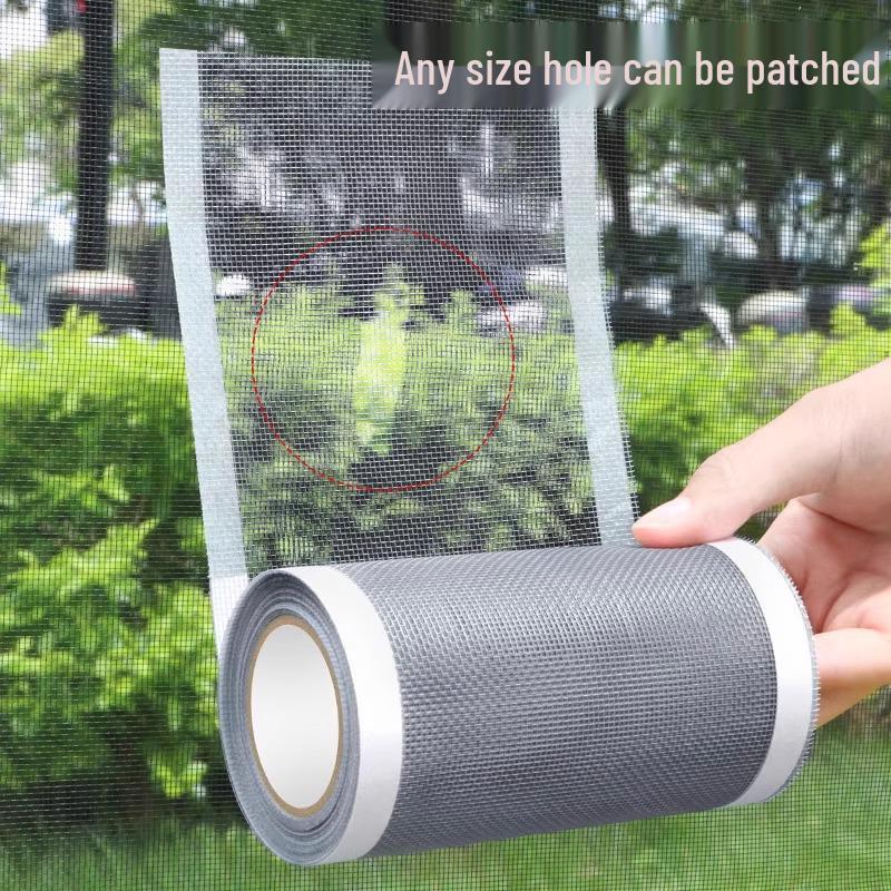 Mosquito & Insect Proof Screen Repair Patch - Self-Adhesive Mesh Sticker for Window Hole Repair.