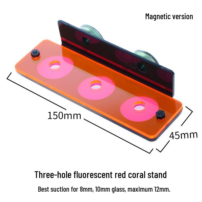 Fluorescent Acrylic Coral Propagation Base with Suction Cups for SPS and Soft Corals.