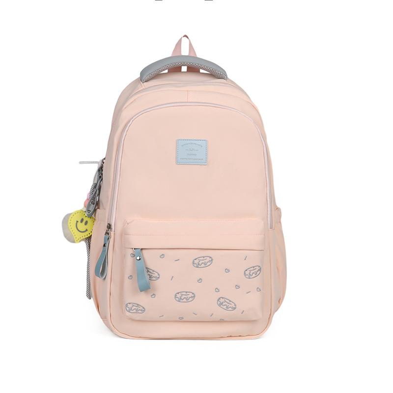 Schoolbag Summer Fresh Backpack Light Blue High Value College Style School Bag Students Junior High School Students Multi-compartment Backpack
