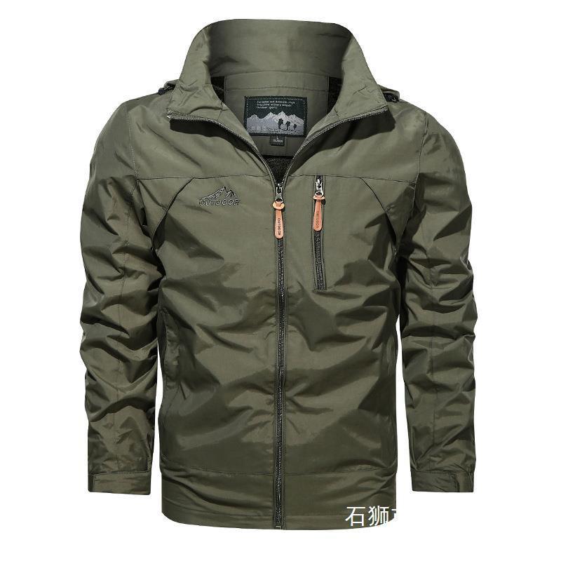 Mens Lightweight Windproof Waterproof Casual Jacket Hooded Outerwear Outdoor Leisure