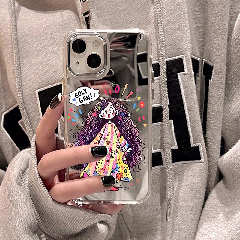 Etui na telefony komórkowe iPhone 11 13 XR 15 Pro Max 12 14 Pro Max Etui iPhone 16 XS Max Lustrzane etui ochronne Lustro Wykwintna kreskówka Wodoodporna