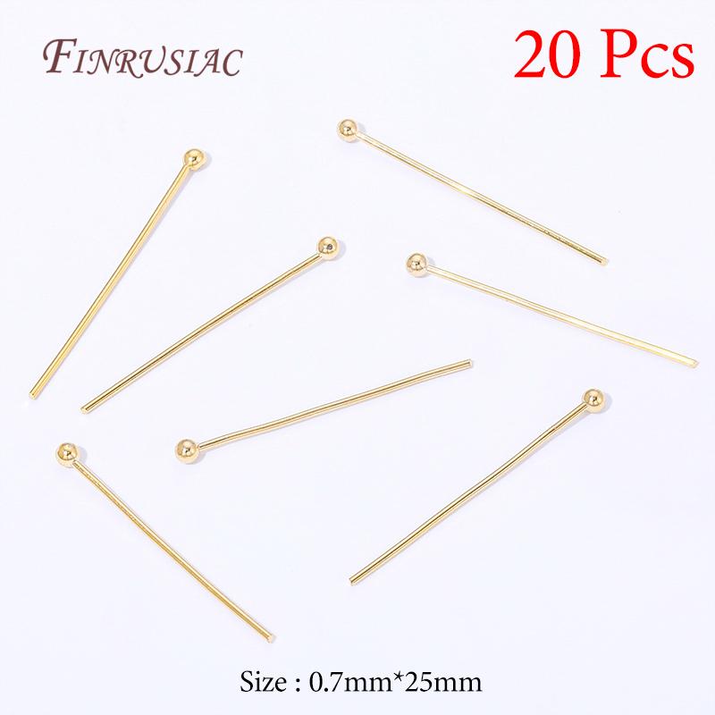 18K Gold Plated Head Pins DIY Earrings Findings,Brass Flower Head Pins For Jewelry Making Supplies Accessories