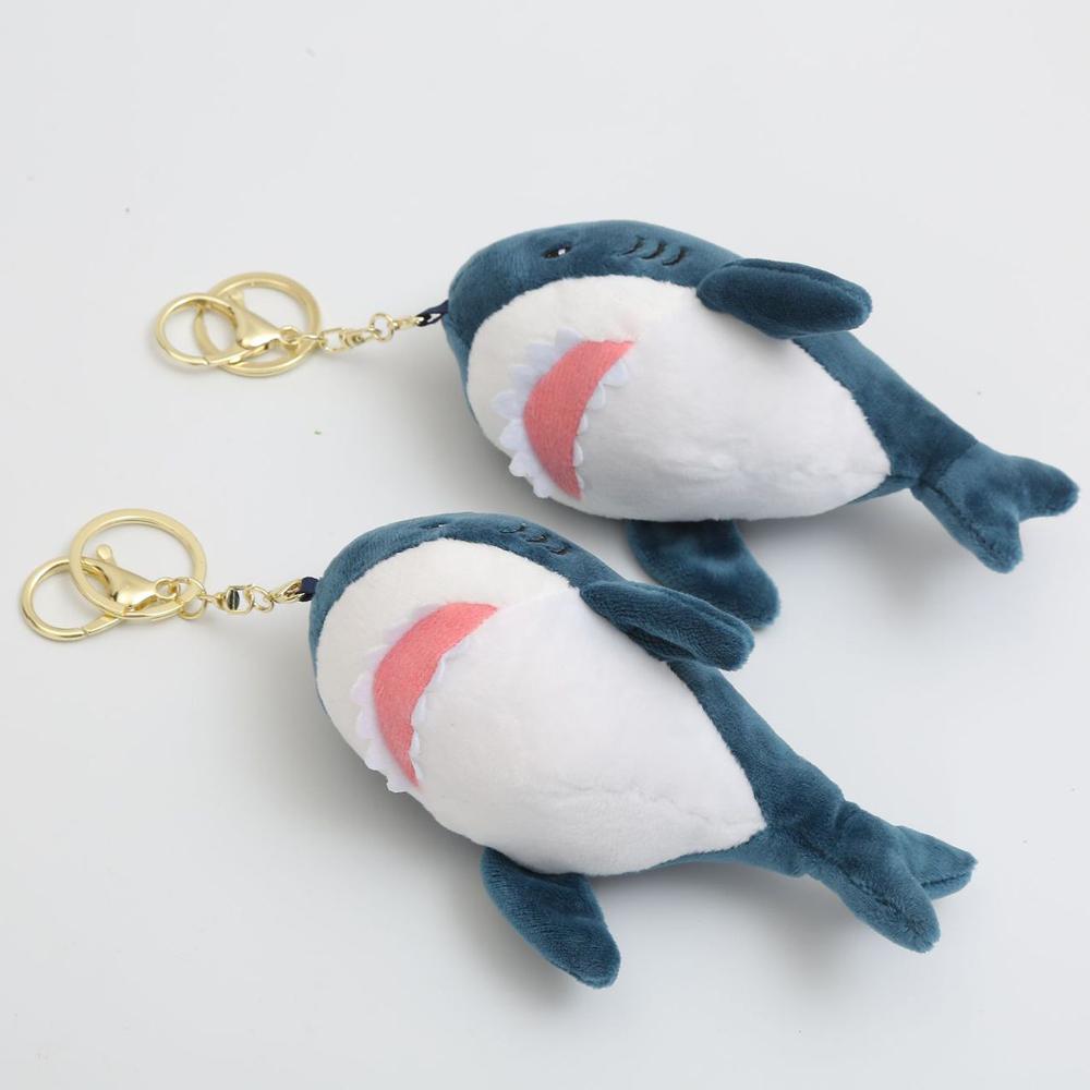 Pendant Toys Backpack Keychain 15cm Simulation Shark Plush Toy Plush Key Chain Shark Keychain