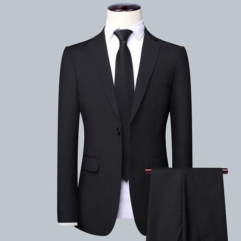 601 Men's Slim Fit Business Suit - Professional Formal Attire for Work and Interviews