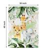 VIKAMA Healing Jungle Cuddly Animal Blanket Soft to the touch machine washable shed-free Creates a playful sleep environment