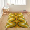 70er Jahre Retro Abstrakte Kunst Teppich Rutschfester Teppich für Schlafzimmer Balkon Flur Eingang Heimdekoration Ästhetische Zimmerteppiche
