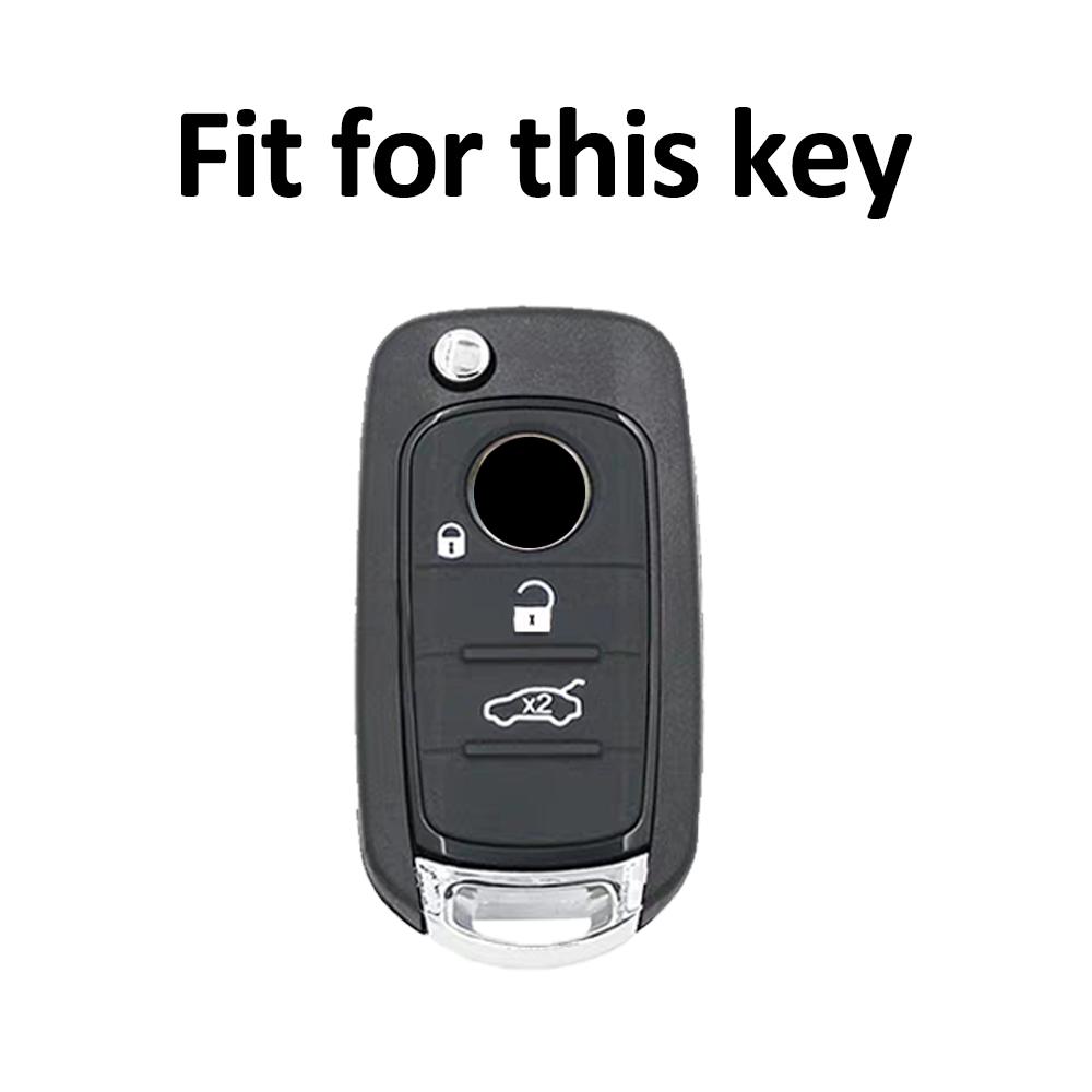 TPU Shell Fob Car Flip Key Case Cover Protector for Fiat Cronos Egea 500X Toro Egea Toro Nuovo Grazie Tipo for Dodge Neon