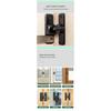 KAK Punch-free Hasp Latch Door Lock Black Cabinet Locks Kids Safety Lock Barn Door Sliding Door Anti-pried Hook Lock Hardware Thread Lock3